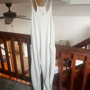 FP Movement by Free People White Cropped Jumpsuit